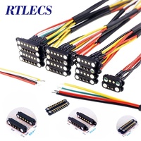 1/5/20 Pcs 2A DC Magnetic Pogo Pin Connector 2Pin 3 4 5 6 7 8 9P Pogopin Male Female spacing 2.5mm Spring Loaded DC Power Socket