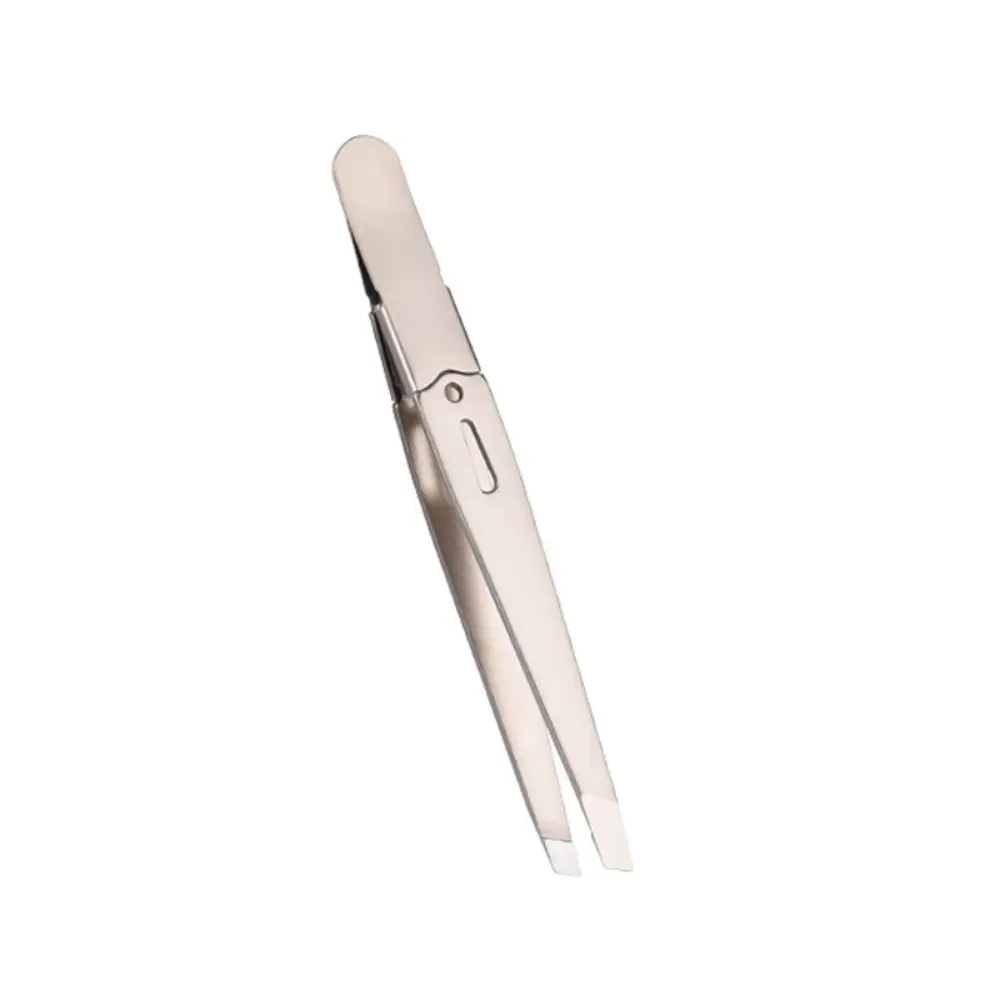 Pince à sourcils en acier inoxydable, outils de maquillage polyvalents, extracteur de poils, pinces à sourcils inclinées colorées pour femmes et hommes, 2 pièces