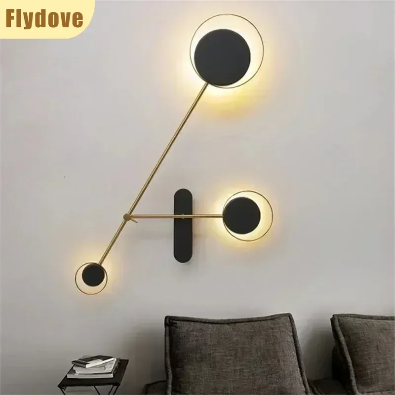 Linear Wall Lamp Modern Living Room Background Wall Lamp Bedroom Bedside Personalized Art Staircase Hallway Lighting Fixture