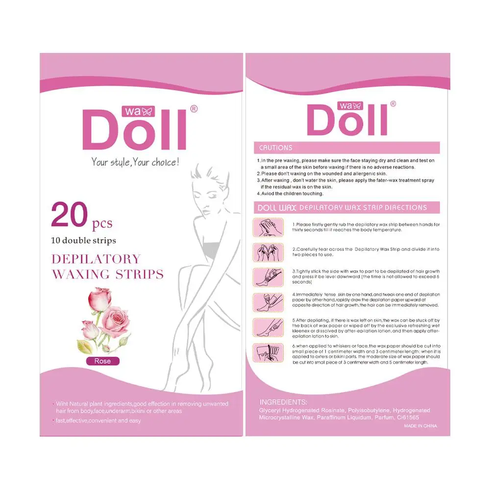 Professional Hair Removal Wax Strips For Summer Depilation Double Sided Cold Wax Paper For Leg Body Face Useful