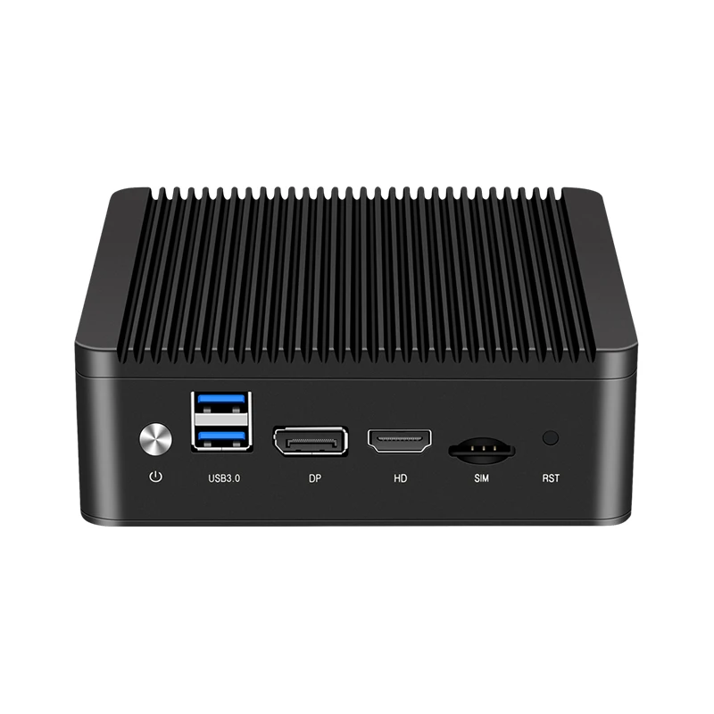 BEBEPC-Mini PC 4 LAN 2,5G sin ventilador Celeron J4125 N4000 DDR4 Firewall Pfsense Computador Windows 10 Linux Ubuntu Router WIF minipc