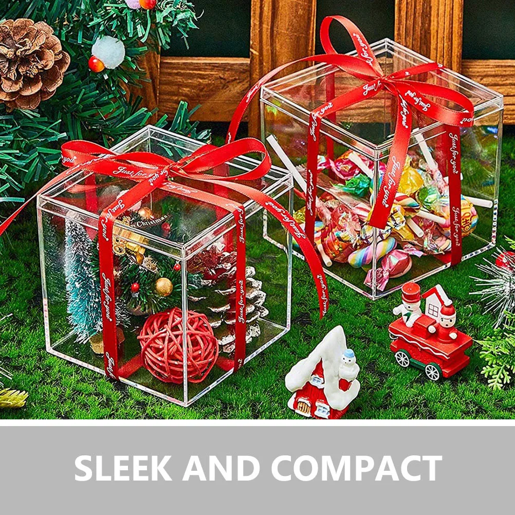 

14pcs Acrylic Packaging Box 120Ml Transparent Square Container With Lid Clear Gift Box For Candy Chocolate Jewelry Storage
