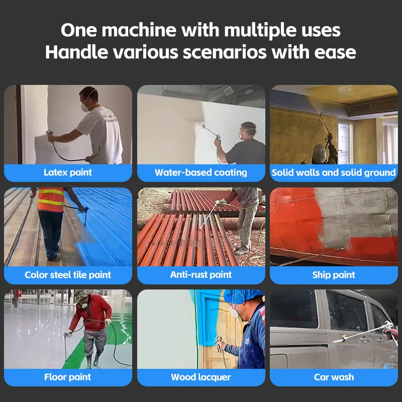 2025 بخاخ عالي الضغط 1200 وات بخاخ طلاء عالي الضغط 2.2 لتر/دقيقة بخاخ طلاء بدون هواء آلة رش المعجون #5