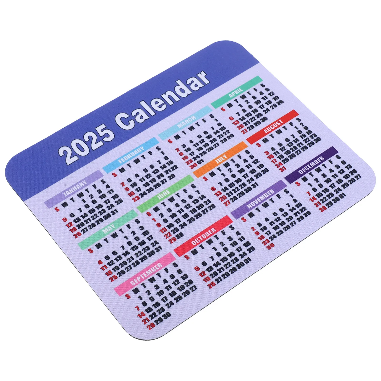 2025 Calendar Mouse Pad Modern Sleek Design Non-Slip Rubber Surface Smooth Office Desk Mat Computer Mousepad