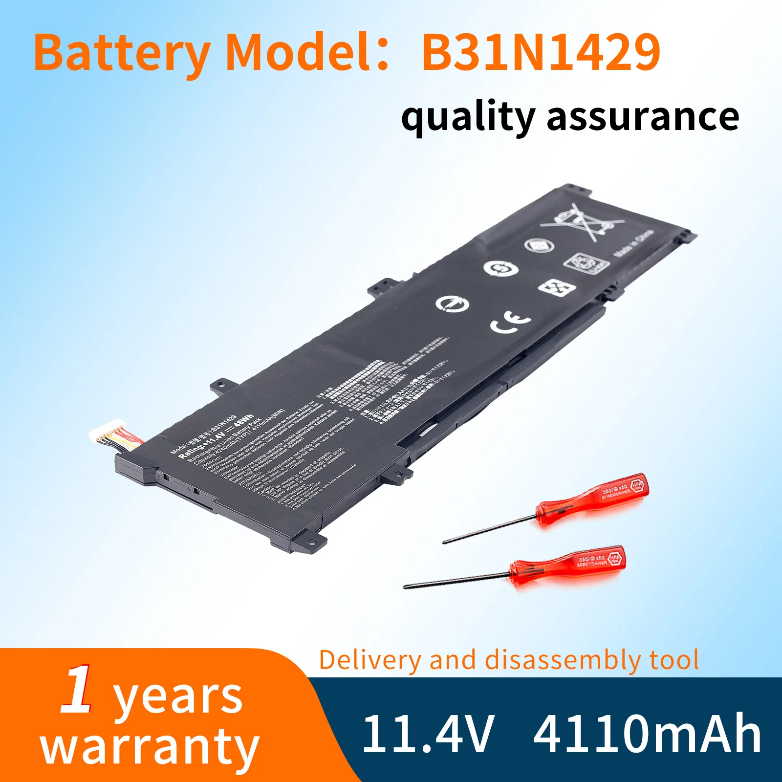 BVBH B31N1429 Laptop Battery For ASUS A501L A501LX A501L A501LB5200 K501U K501UX K501UB K501UW K501LB K501LX K501L 48Wh