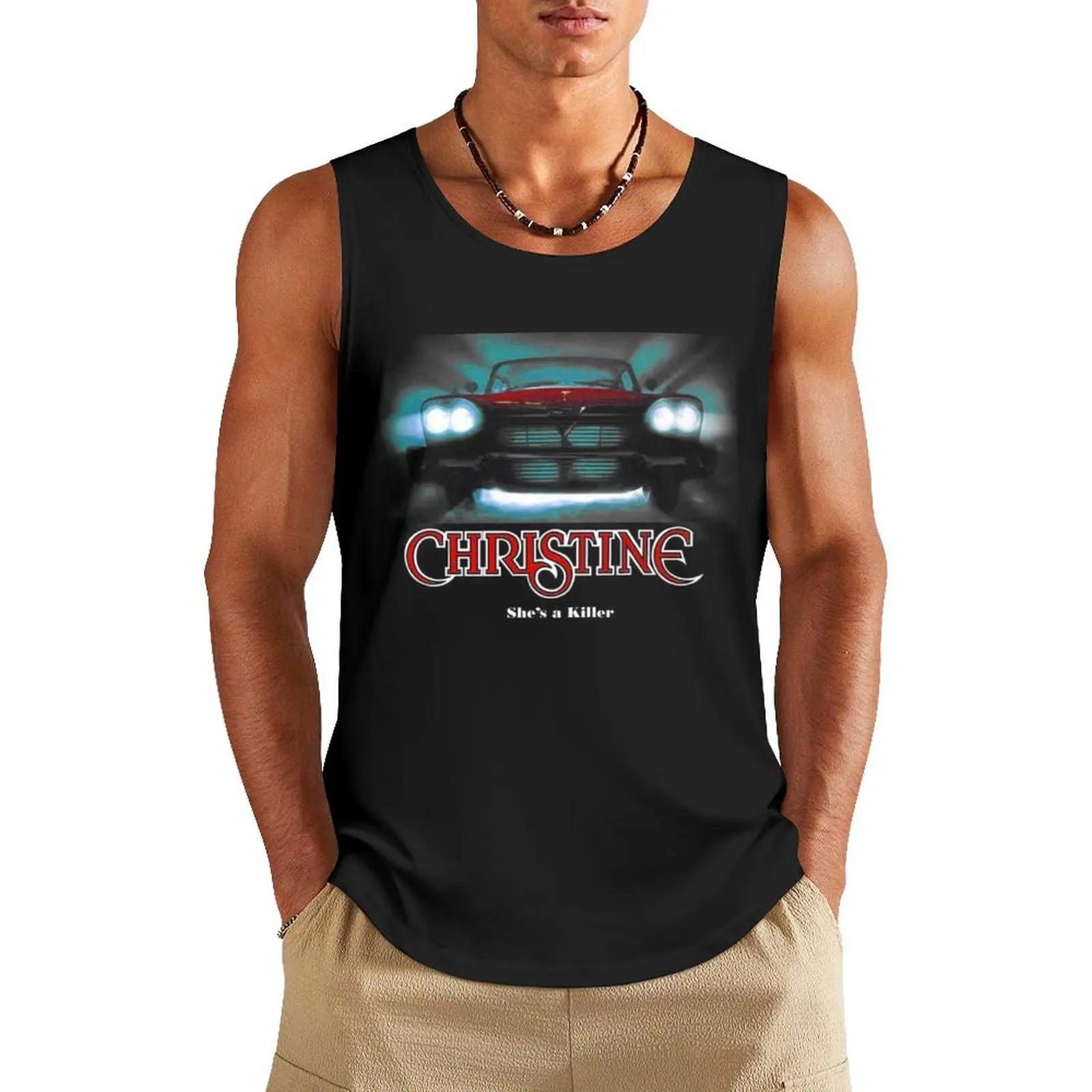 

Awesome Movie Car Christine Tank Top sports suits singlets for men summer