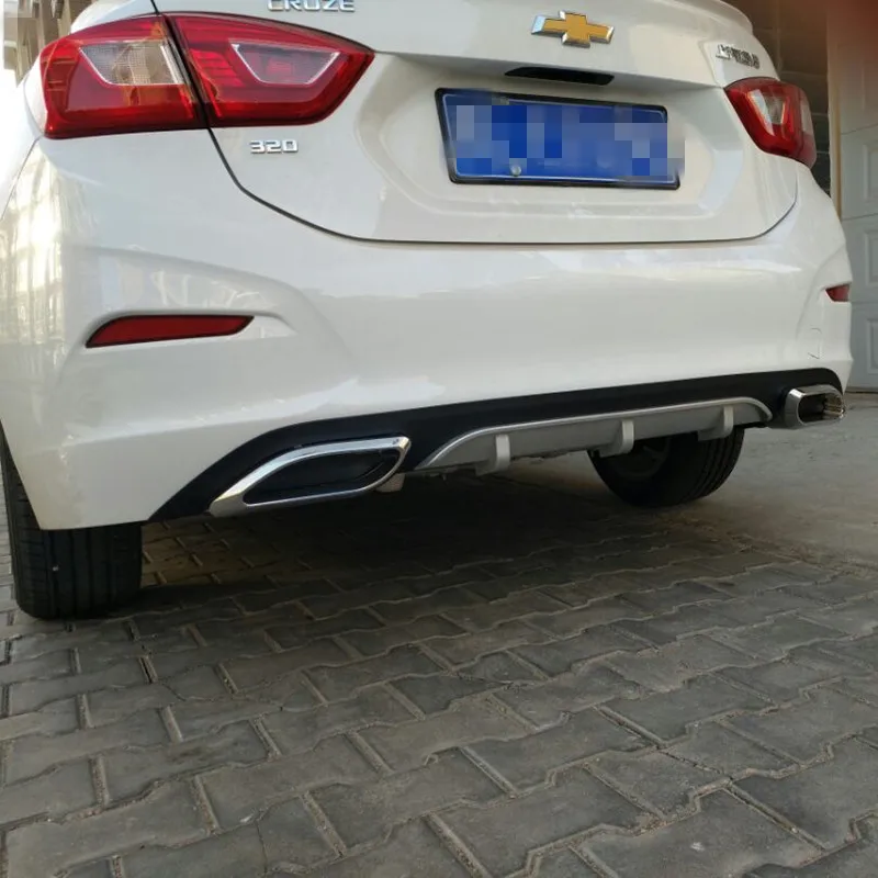 For Chevrolet Cruze 2017 2018 2019 2015 2016 2017 2018 Rear Bumper Diffuser Lip Spoiler Accessories Body Kit PP Plastics