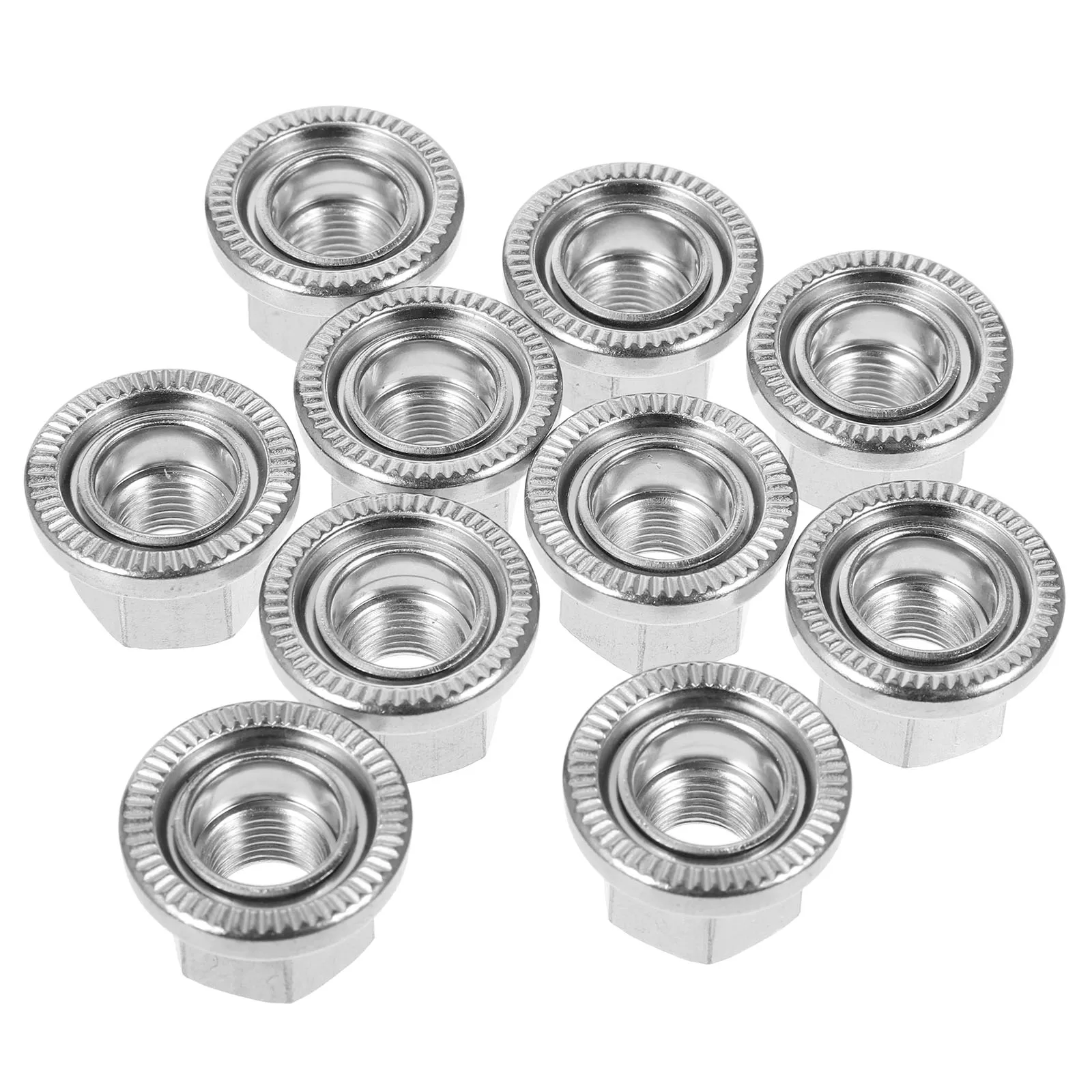 

10 Pcs Drum Screws Bike Wheel Hub Axle Shaft Nuts Bicycle Axles
