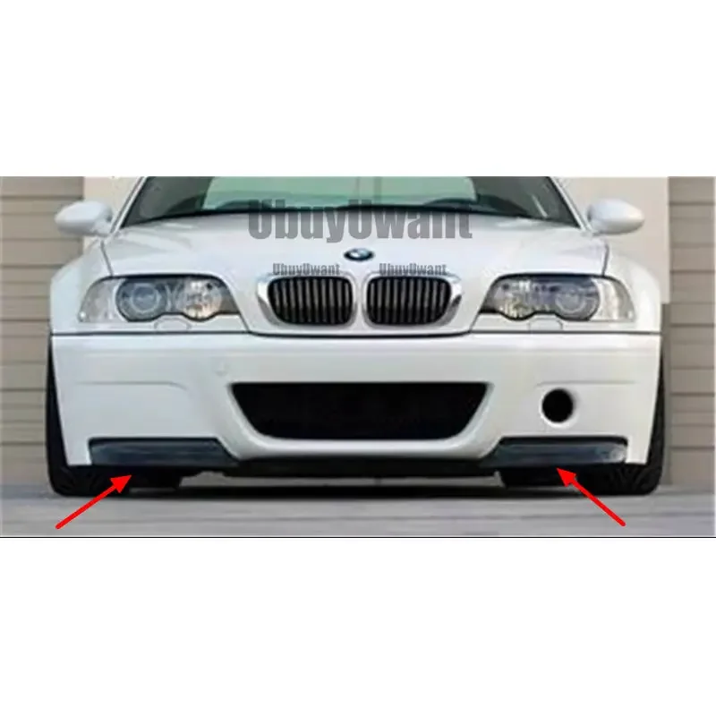 Car Front Bumper Splitters Diffuser Spoiler Splitter Lip Guard Lip For BMW E46 1999-2006 2001 M3 Carbon Fiber CSL Style view 4