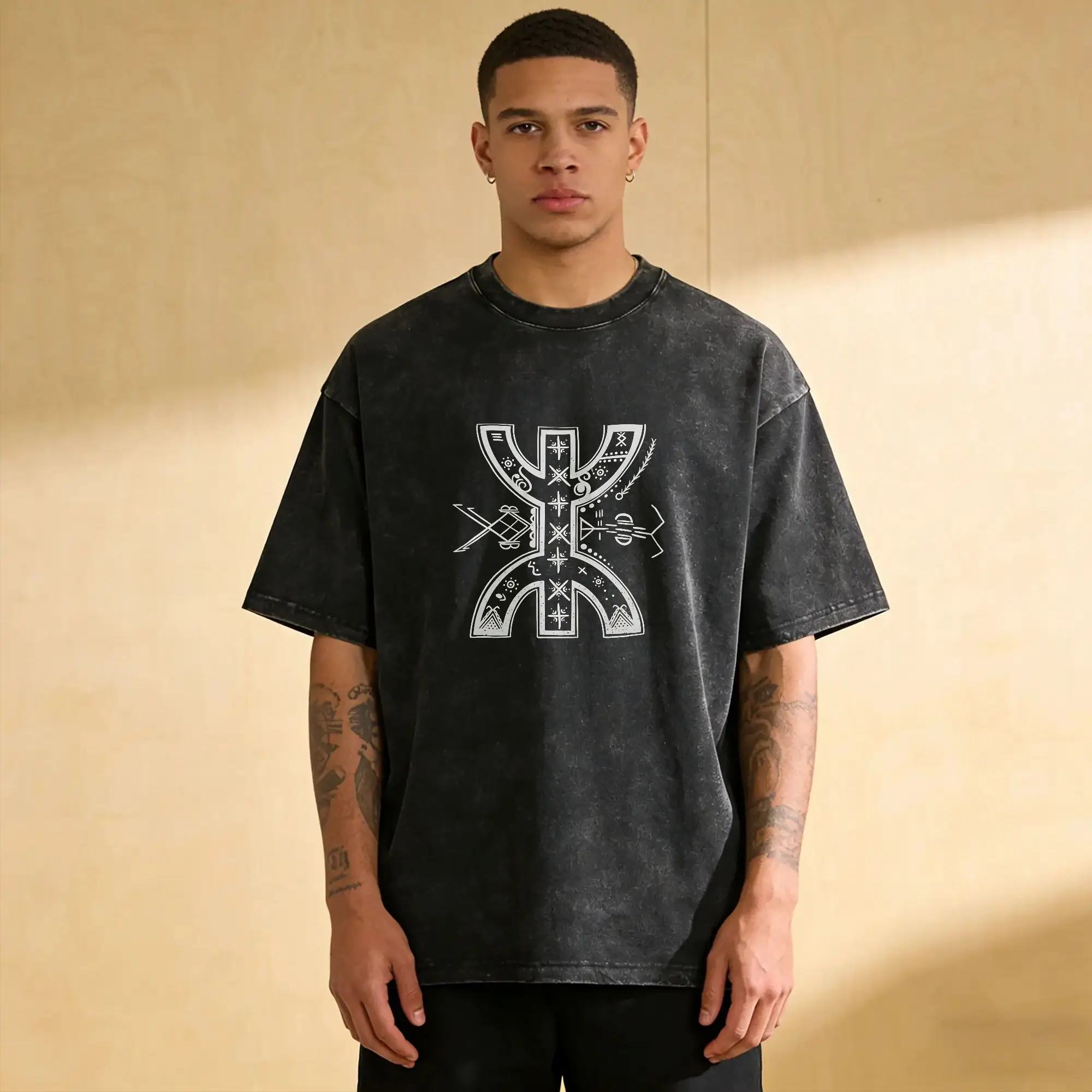 Berber Kabyle Amazigh T Shirts for Men 100% Cotton Funny T-Shirt Round Collar  Tee Shirt Short Sleeve Clothing Gift Idea