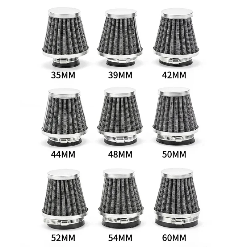 Universal Motorcycle Air Filter Element Auto Mushroom Head Pod Cleaner Double Foam Filter 35-60mm Moto Replacement Accessories