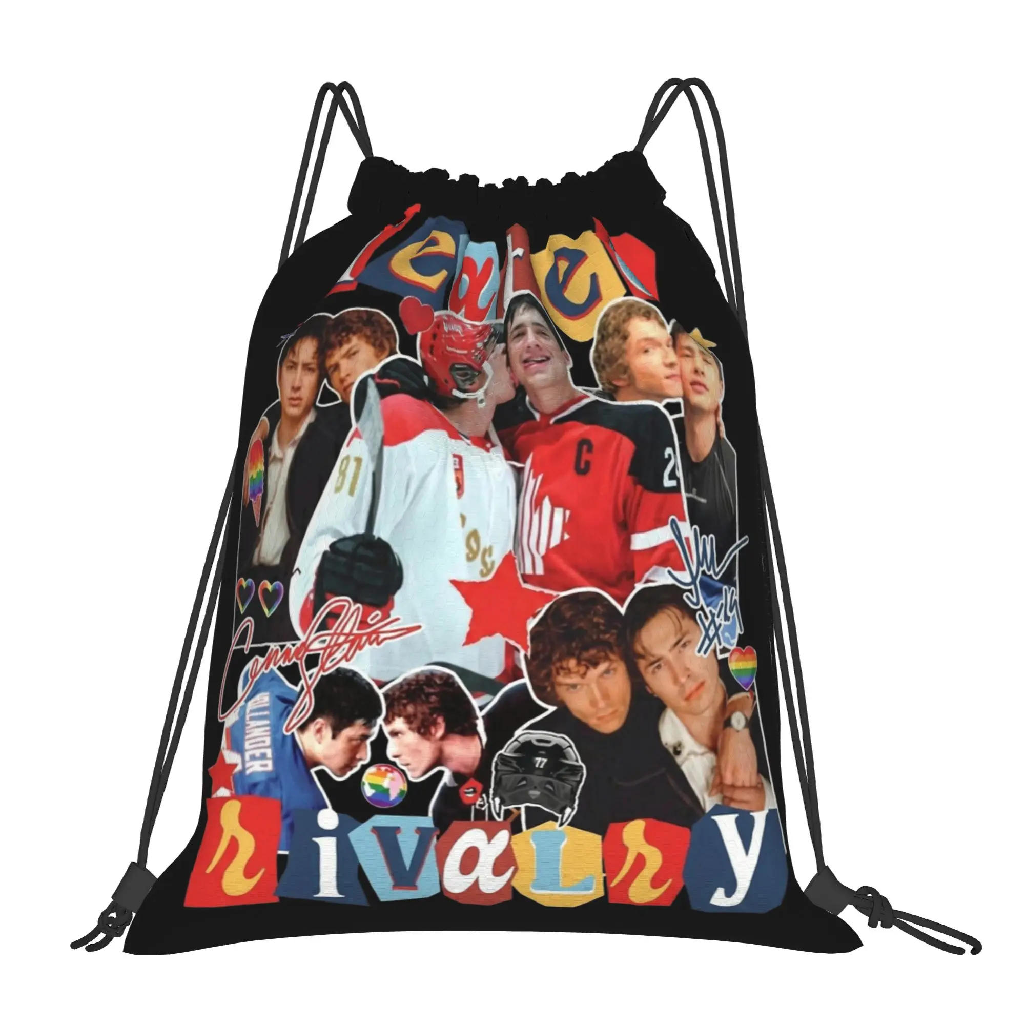 

Heat Hockey Heated Rivalry Drawstring Backpack Gym Sports Sackpack Water Resistant String Bags for Yoga