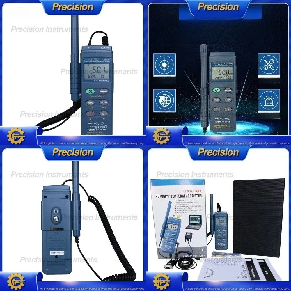 2026 Digital Humidity and Temperature Meter with Data Logging Function High Precision Environmental Monitor for Home Office Use