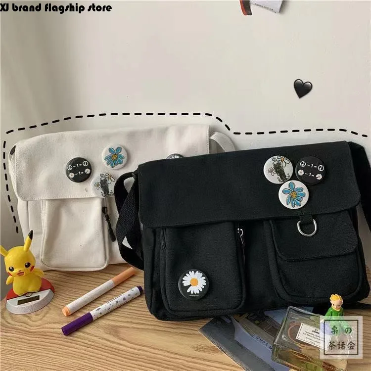 

Fashion Women's Canvas Shoulderbag Youth Casual Women's Large Capacity Handbag Harajuku Crossbody Bag Girl Bolsos De Mujer сумка