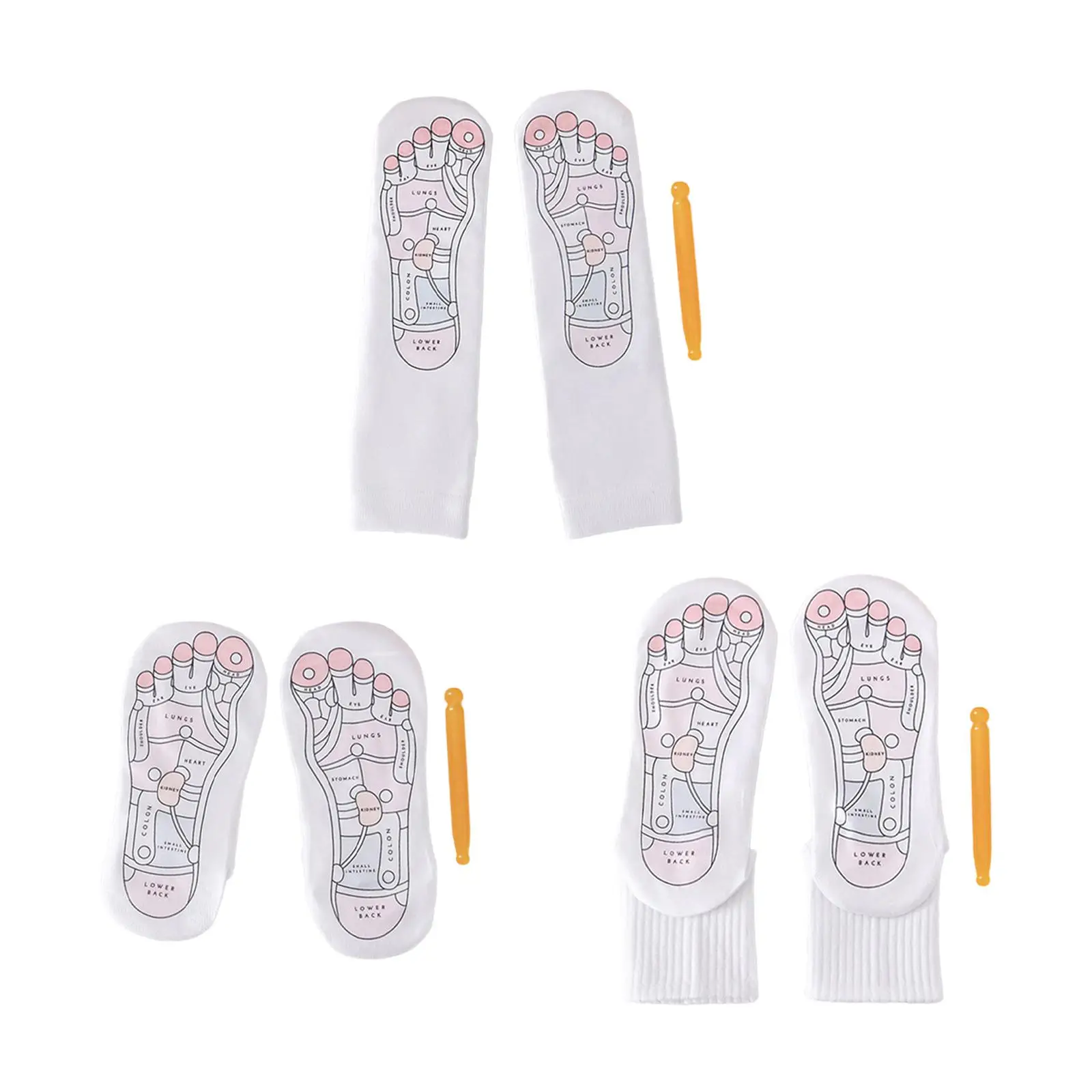 Reflexology Socks Massage Auxiliary Relieve Tired with Point Pen Acupoint Socks