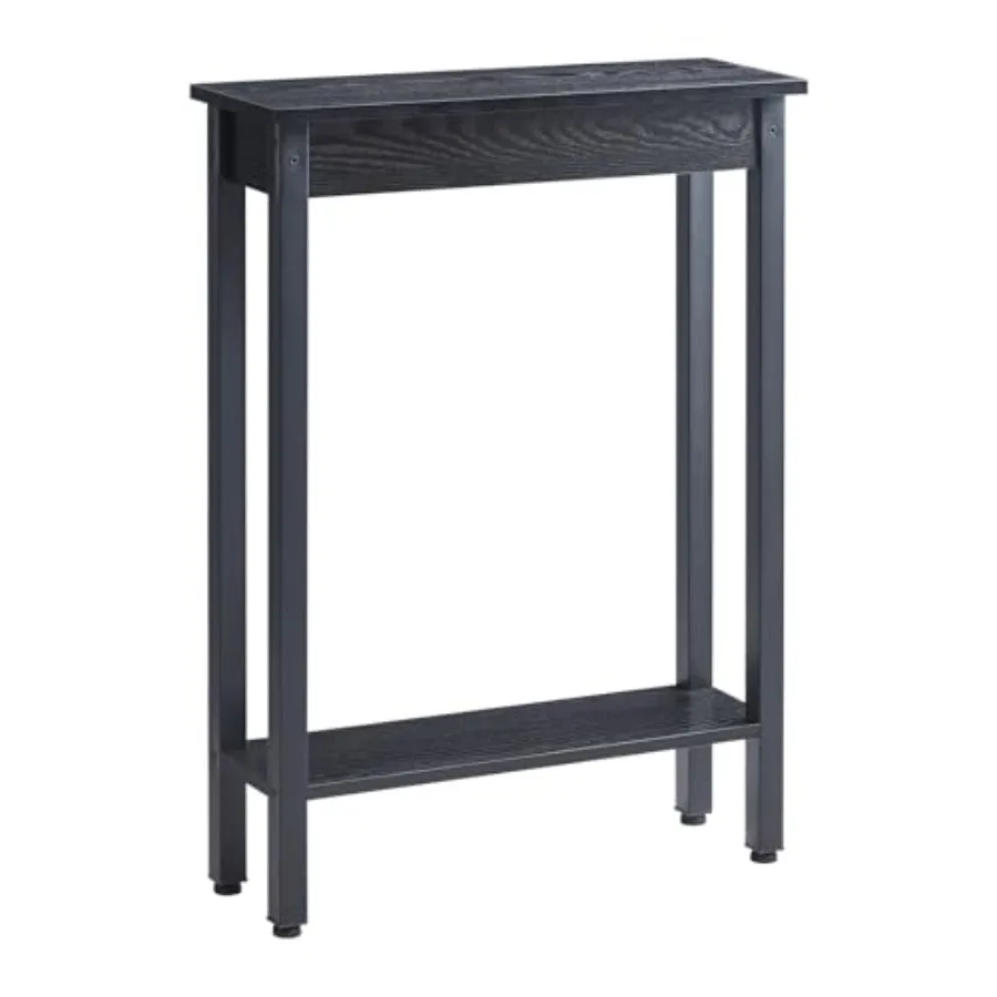 

Small Console Table with Shelf Little Narrow Entryway Table Skinny Thin High Tall Display Stand for Entry Hall Hallway Foyer as