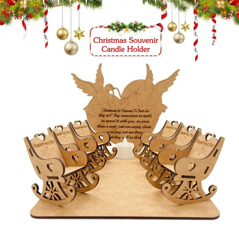 Christmas Remembrance Candle Ornament Memory Tealight Candlestick Holders For Commemorating Loved Ones In Heaven Merry Christmas