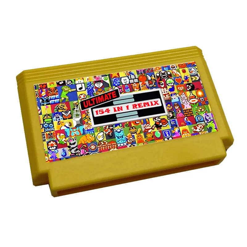 154 In 1 Retro Game FC Cartridge For Family Computer 8 Bit Muilt Game Cartridge Famicom