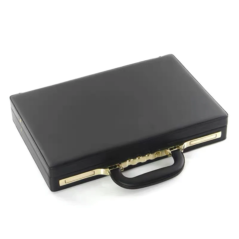 

Men vintage black Toolbox briefcase Luggage Women Luxury Portable password box Toolbox Prop box file box computer box Suitcases