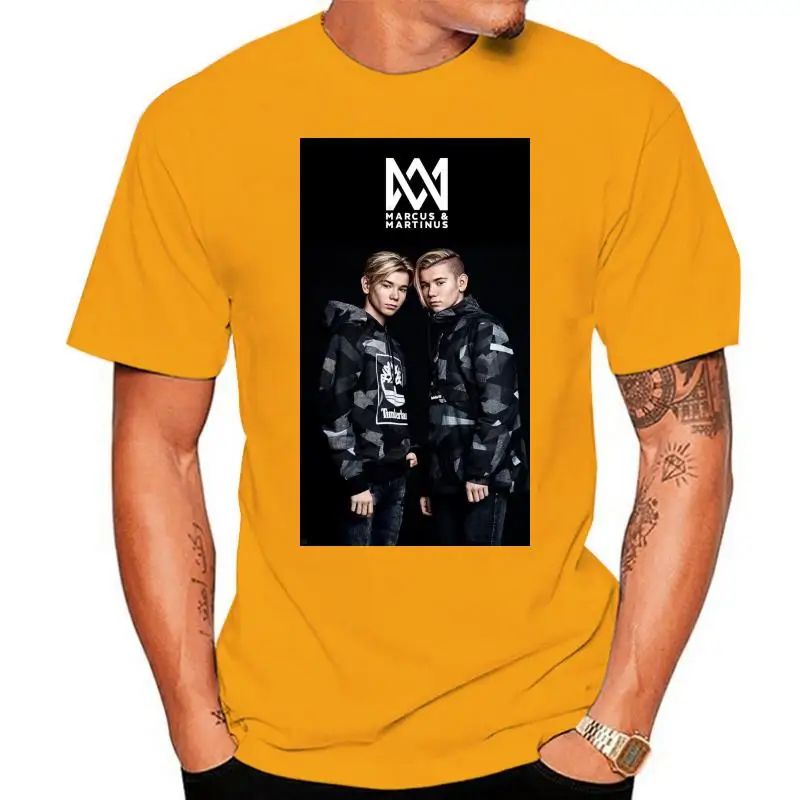 Marcus And Martinus Men'S Black T-Shirt Slogans Customized Tee Shirt