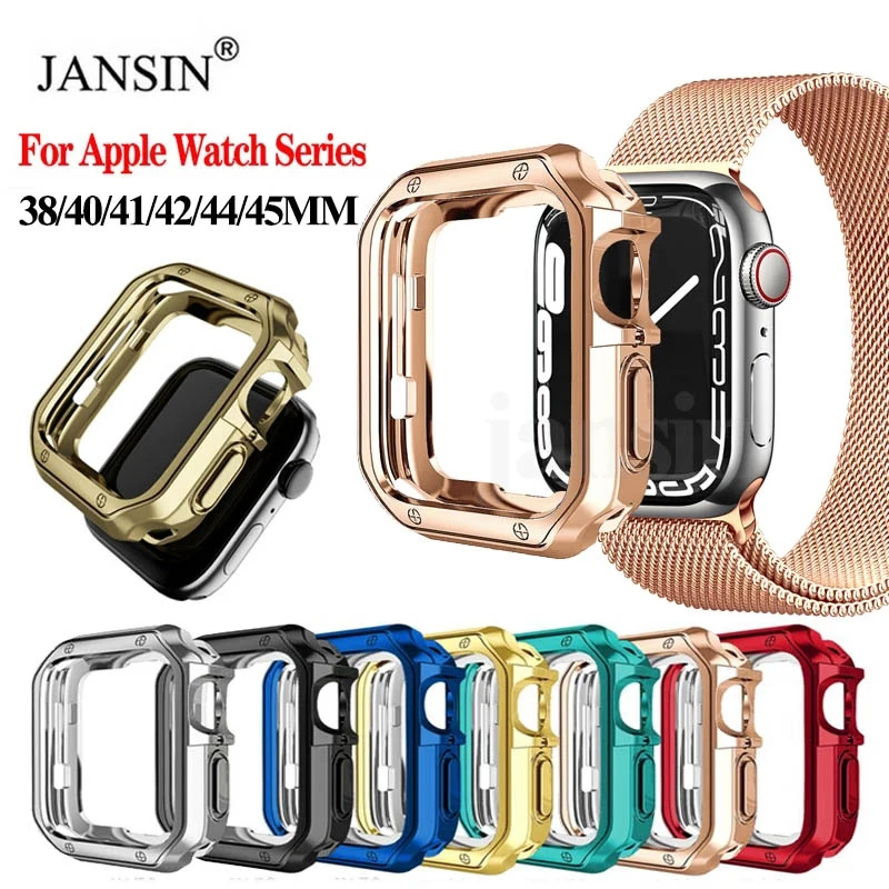 Screen Protector For Apple Watch Series 9 8 SE 7 6 Case 41MM 45MM Protective Bumper Cover For iWatch 42 40mm 44mm 38mm TPU Case