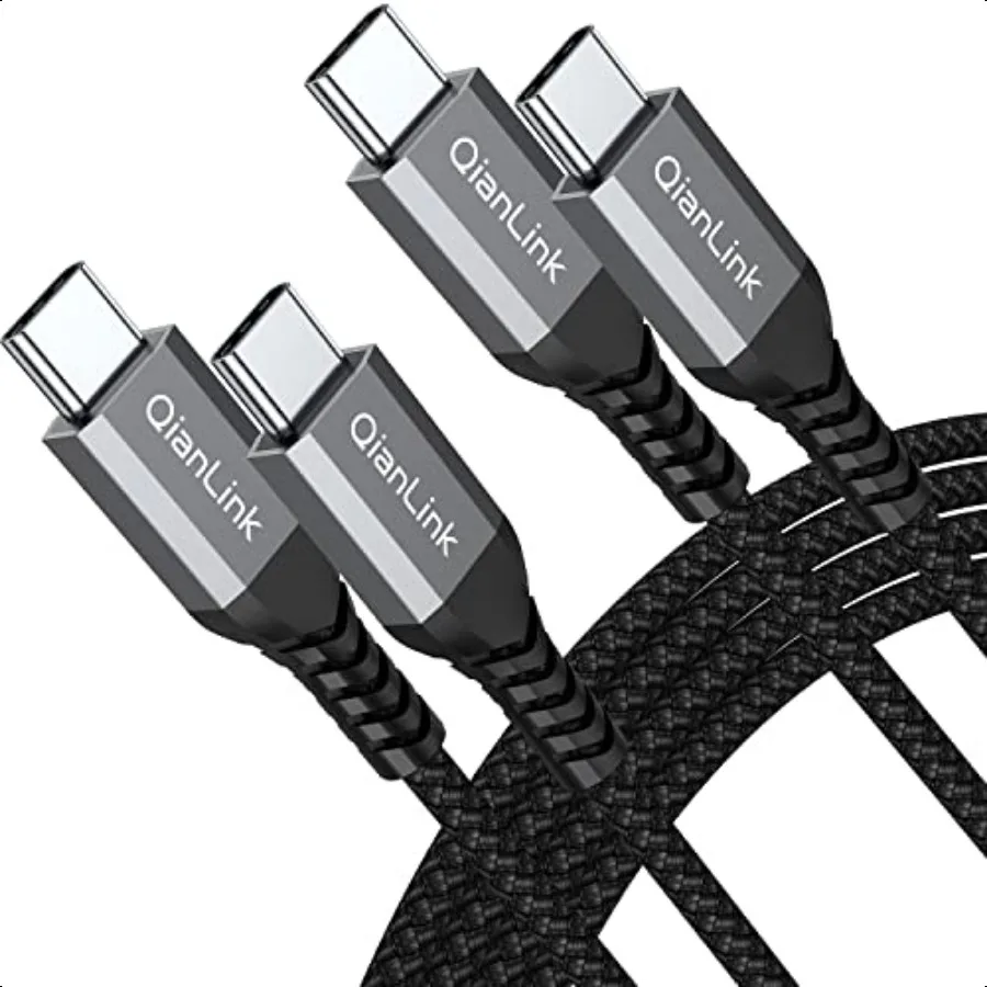 USBC-zu-USBC-Kabel, 60 W, 2 Stück, 3,3 Fuß, USBC-Typ-C-Schnellladekabel für iPhone 15 16 Pro Max Plus, Samsung Galaxy S24 S23