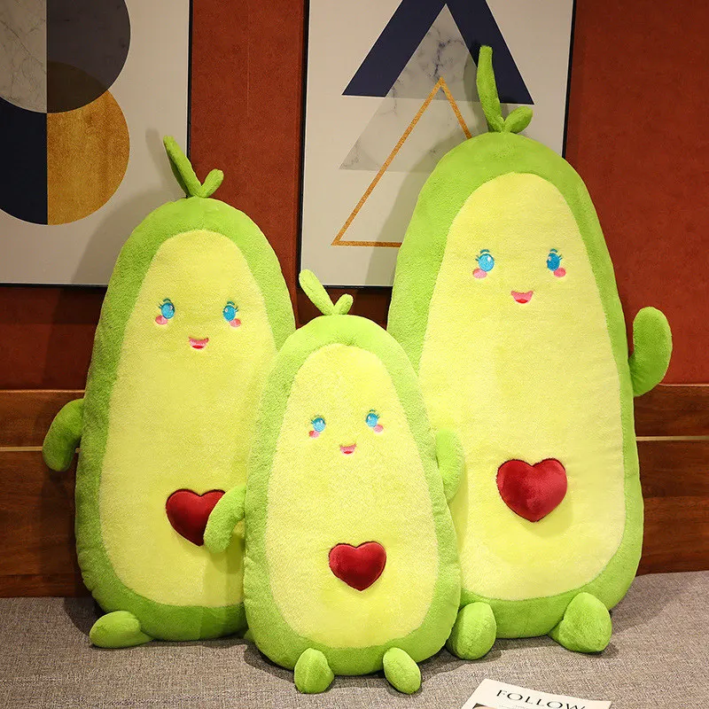 

50/70/90/110cm Cartoon Avocado Plush Pillow Toy Cute Stuffed Plants Fruit Plushies Cushion Anime Soft Kids Toys Kawaii RoomDecor