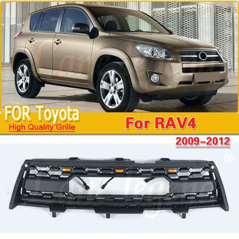 

Auto Parts Car Radiator Mesh Grille Fit For TOYOTA RAV4 2009-2012 Black Front Grille Bumper Car Styling Air Intake Grille