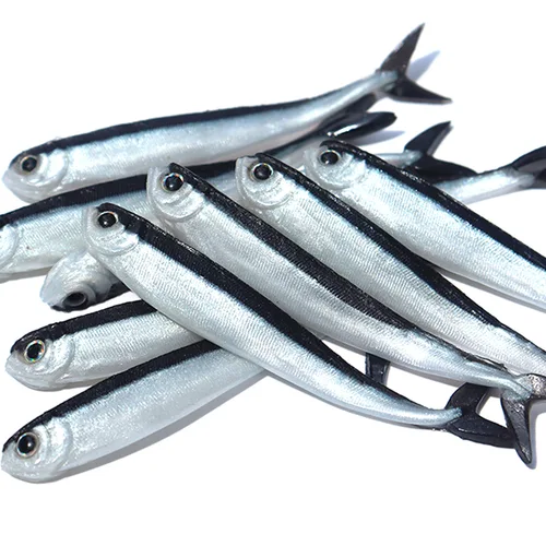 10 Uds. Minnow negro Jerk Shad gusano cebo 8cm/2g señuelo de pez de silicona suave agua salada pesca de agua dulce Jigging Wobbler aparejos