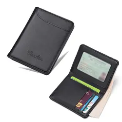 Men Wallet Short Skin Wallets Purses PU Leather Money Clips Thin Wallet For Men Purses