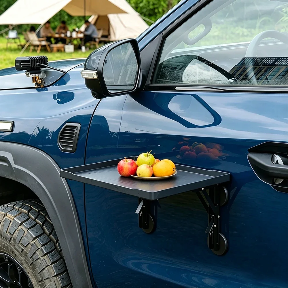 Portable Car Side Door Hanging Tray Foldable Auto Table for Camping Cooking Picnic Road Trip SUV Outdoor Accessories view 5