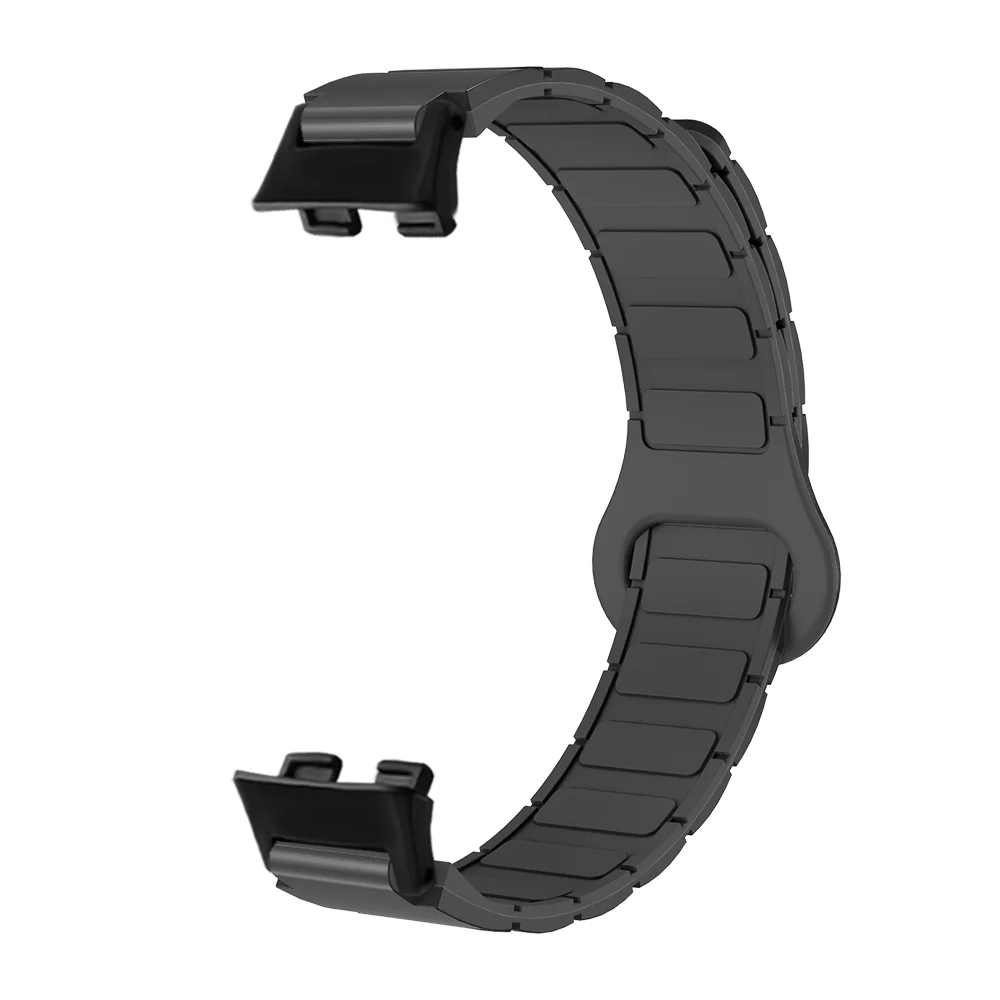 

Magnetic Loop Strap For Huawei Band 8/9 Armor Style Quick Release Head Clasp Spring Bars Lightweight Silicone Band for Man Woman