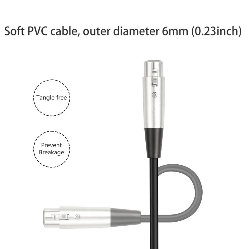 Quality Unbalanced Mic Cord for Dynamic Mic 1/4