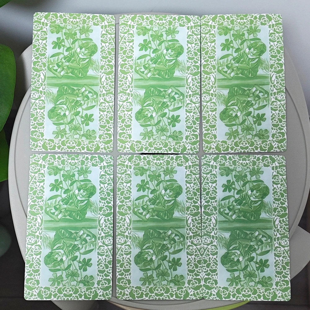 12*7 سنتيمتر روح الزهور التارو سطح السفينة 78 قطعة بطاقات التارو حساسة وجميلة المطبوعة على 350GSM بطاقات منقوشة مزدوجة