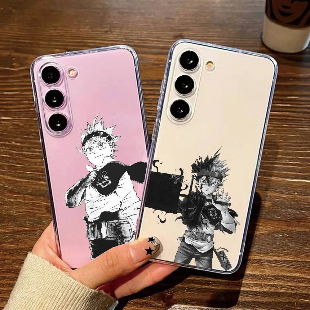 Black clover Asta Phone Case Transparent Silicone Soft For SamsungA10,12,20,21S,30,31,40,50,51,52,70,71
