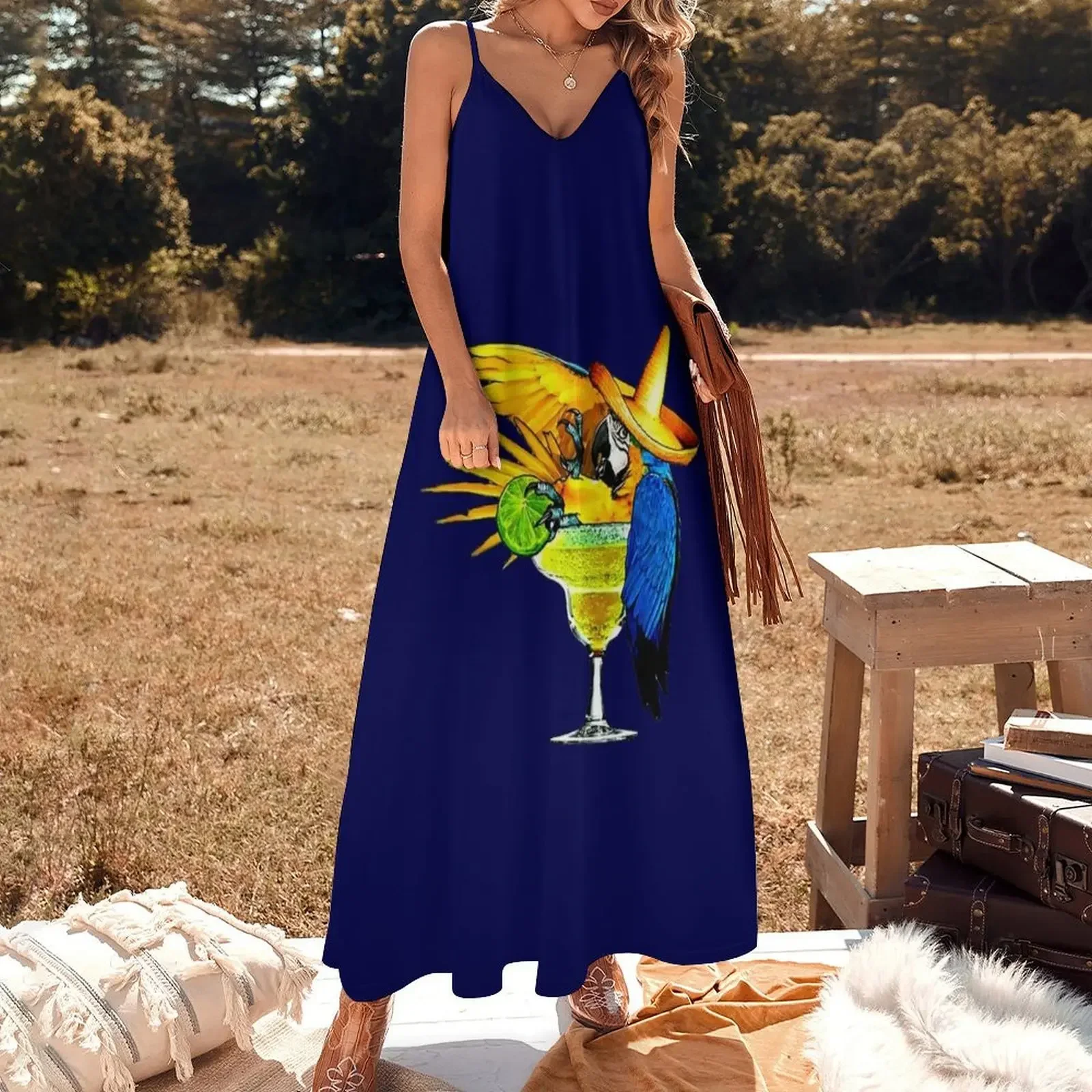 Parrot Drinking Tequila Sleeveless Dress summer dresses women 2025 birthday dress for women festival outfit women Dress