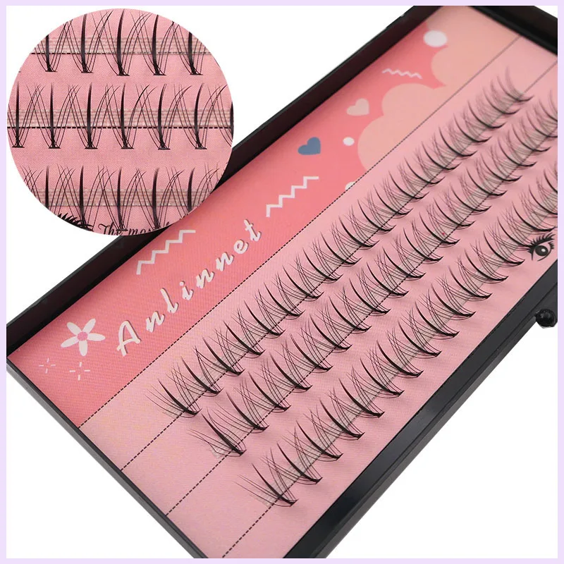 Anlinnet Professional Female makeup lashes 60 clusters/box Individual mink eyelashes A/M type Grafting False Eyelashes