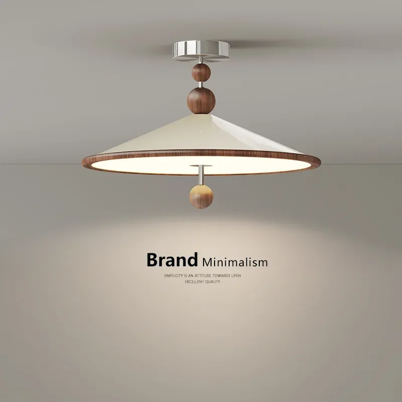 French Antique Style Walnut Pattern Ceiling Light Retro Wabi Sabi Chandelier for Master Bedroom Living Room Restaurant Decor