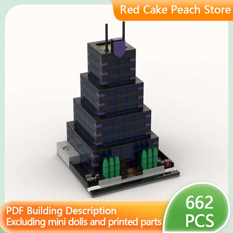 

Street View Model MOC Building Bricks Office Building With Garage Modular Technology Children Holiday Gifts Assemble Toys Suit