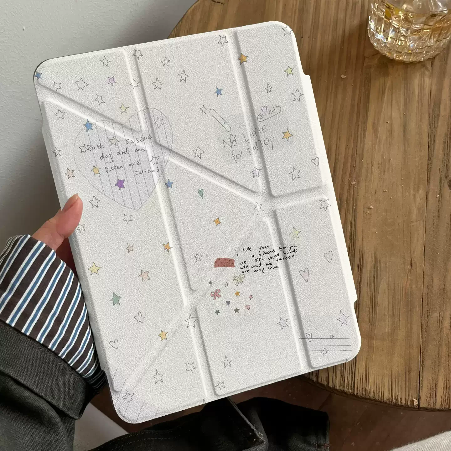 Ins Star-Shaped Alphabet Tablet Case For iPad Pro 11 12.9 13 M2 M4 M3 M5 Shell 8.3 9.7 10.2 5/6/7/8/9/10/11th Air 3 4 5 6 Cover
