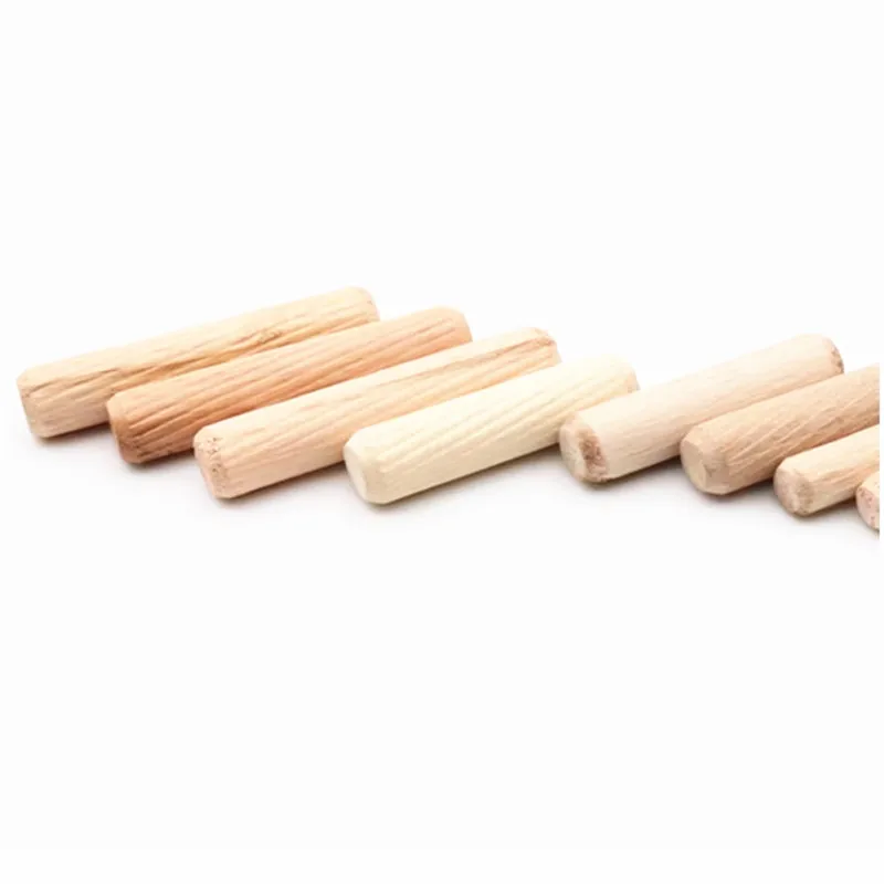 Set M6 M8 M10 * Lmm Pin Dowel Kayu Batang Dowel Kerajinan Laci Kabinet Bergalur Bulat untuk Pemasangan Furnitur Pekerjaan Kayu
