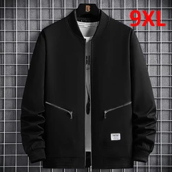 2023 New Spring Jackets Men Baseball Jacket Fashion Casual Coat Jacket Plus Size 6XL 8XL Outdoor Outerwear Solid Color