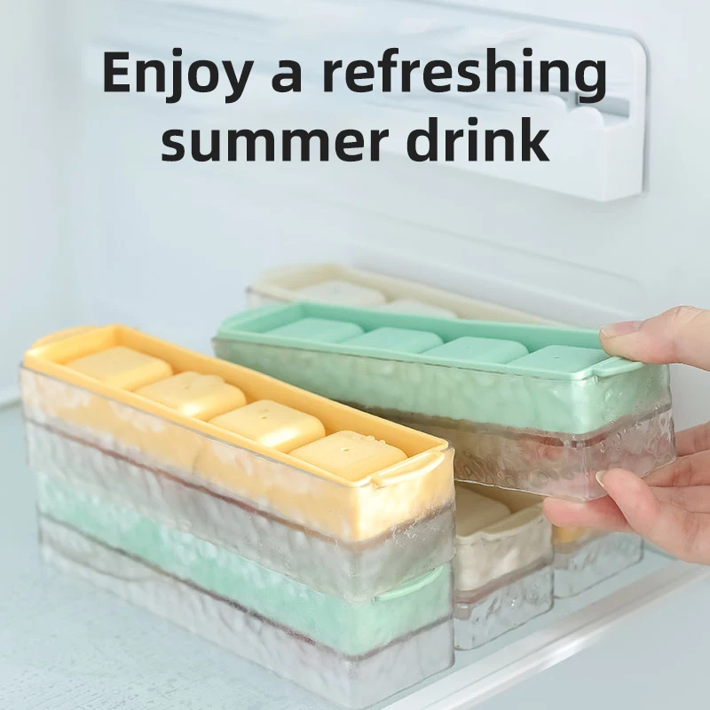 Silicone ice hockey mold for food grade ice tray refrigerator ice making box for whiskey ice cubes ice hockey ice making box