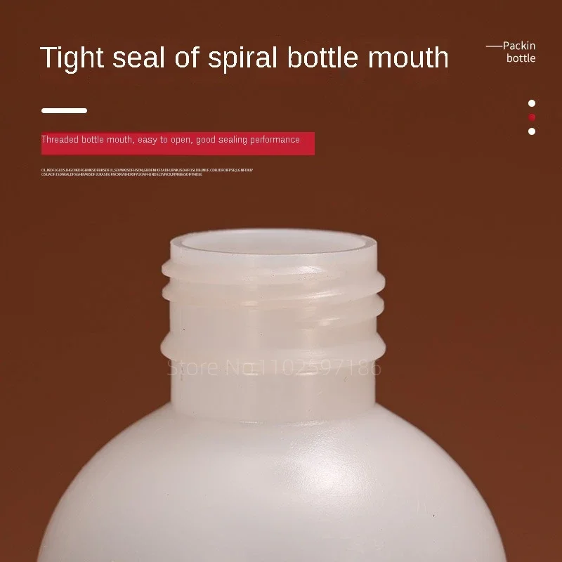 500ml Graduated Plastic Water Bottle with Scale Semi 1000ml Transparent Sampling PE 250ml Small Mouth Liquid Solvent Packaging