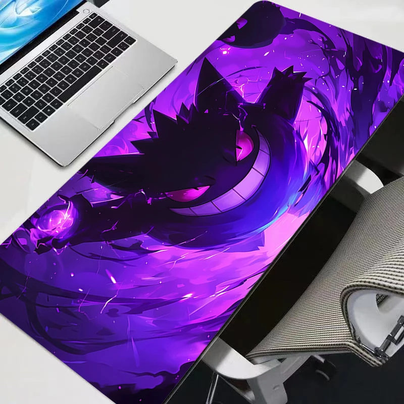 Large Mouse Pads P-pokemon Gengar Desk Gaming Mousepad with Stitched Edges and Non-Slip Rubber Base Extended 900x400 Mouse Pad