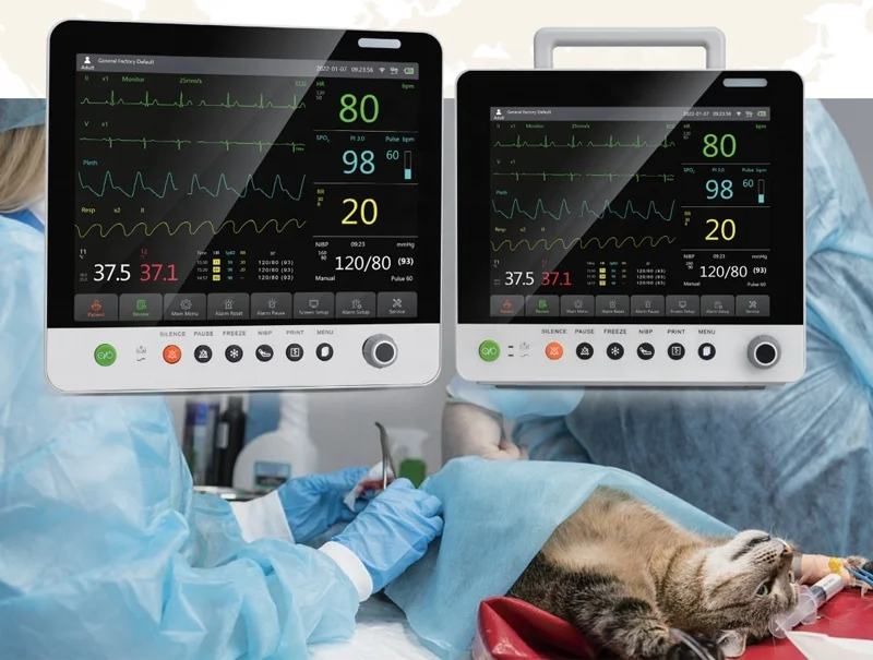 Esco Vet Veterinary Medical Equipment Veterinary Anesthesia Monitor Veterinary Patient Monitor Animal Pulse Oximeter Machine