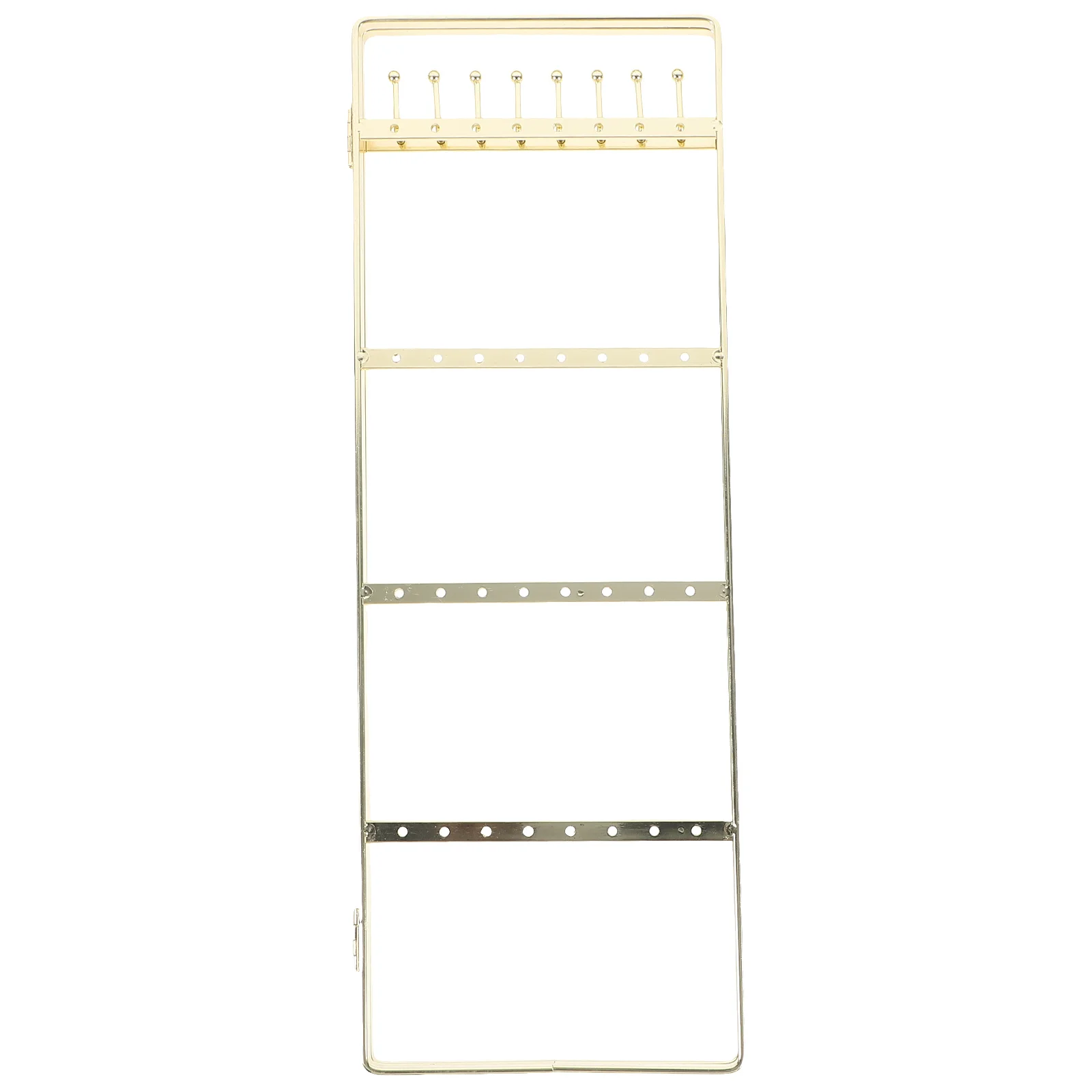 

Gold Gilded Capacity Foldable Iron Jewelry Rack Iron Jewelry Rack Necklace Earring Stand Display Organizer Storage