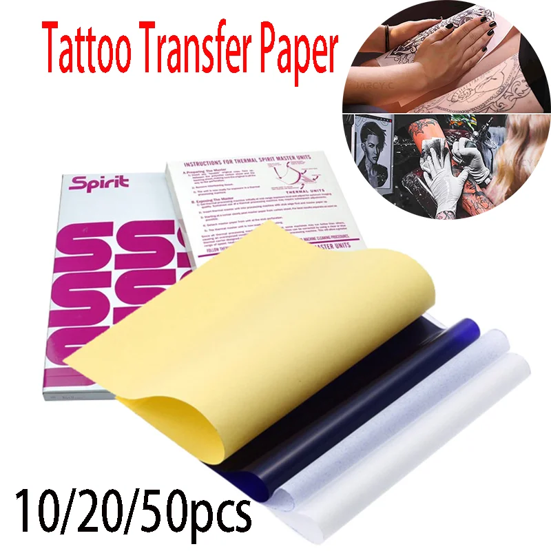 10pcs Tattoo Transfer Printing Paper Heat Printing Machine Tattoo Supplies Tattoo Transfer A4 Paper Transfer Oil Color Painting