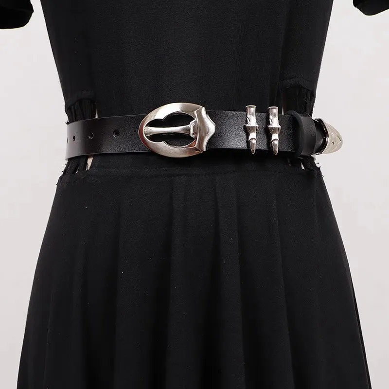 Women's Fashion Genuine Leather Cummerbunds Female Dress Corsets Waistband Belts Decoration Wide Belt R332