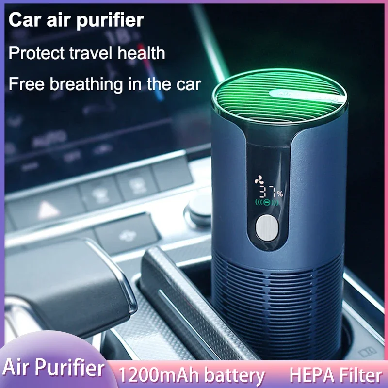 Xiaomi Youpin Car Air Purifier  Room Deodorizer Negative Ion Remover Smoke HEPA Filter Portable Air Cleaner Freshener for Home